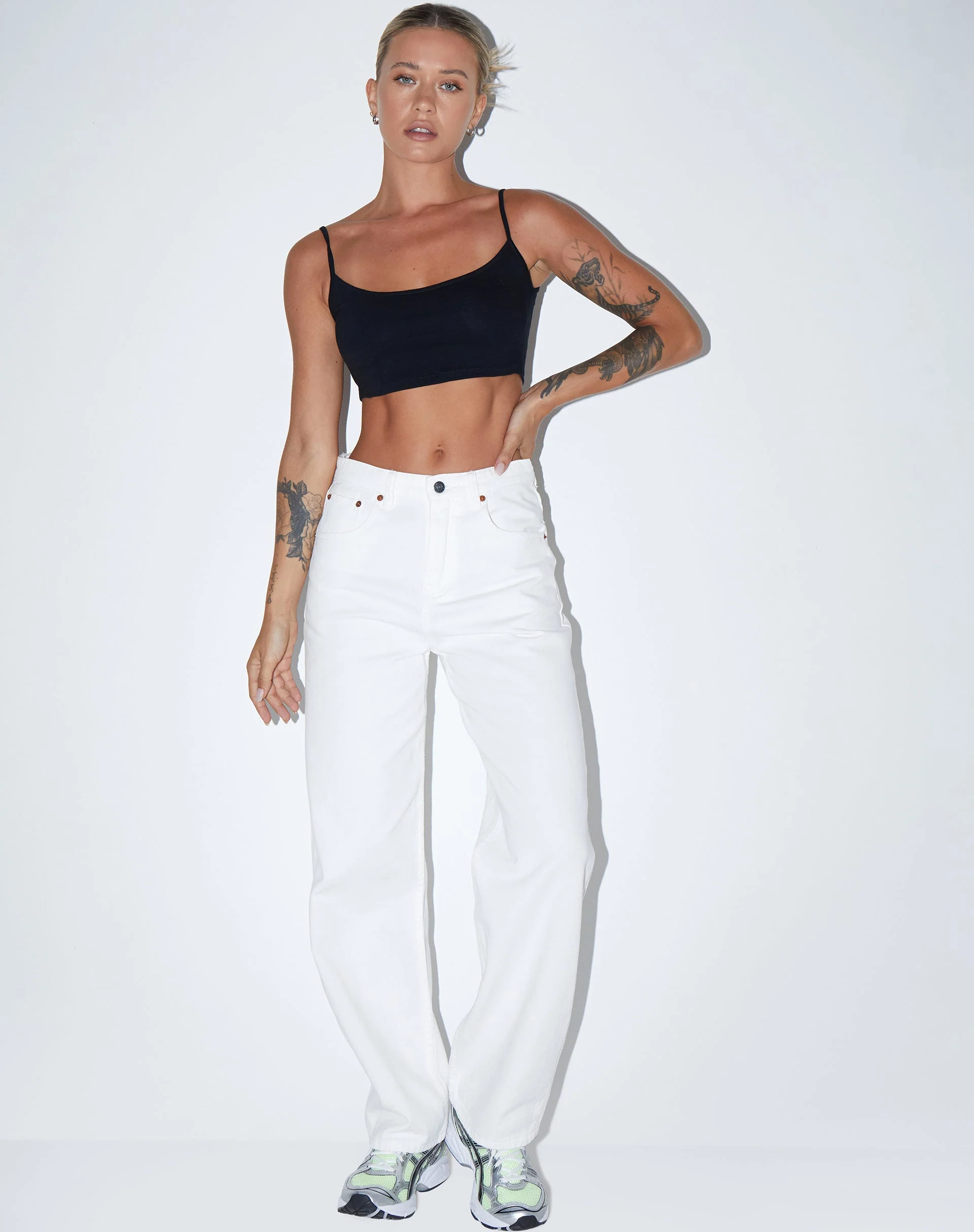 Keenan Crop Top in Lycra Black - Image 4