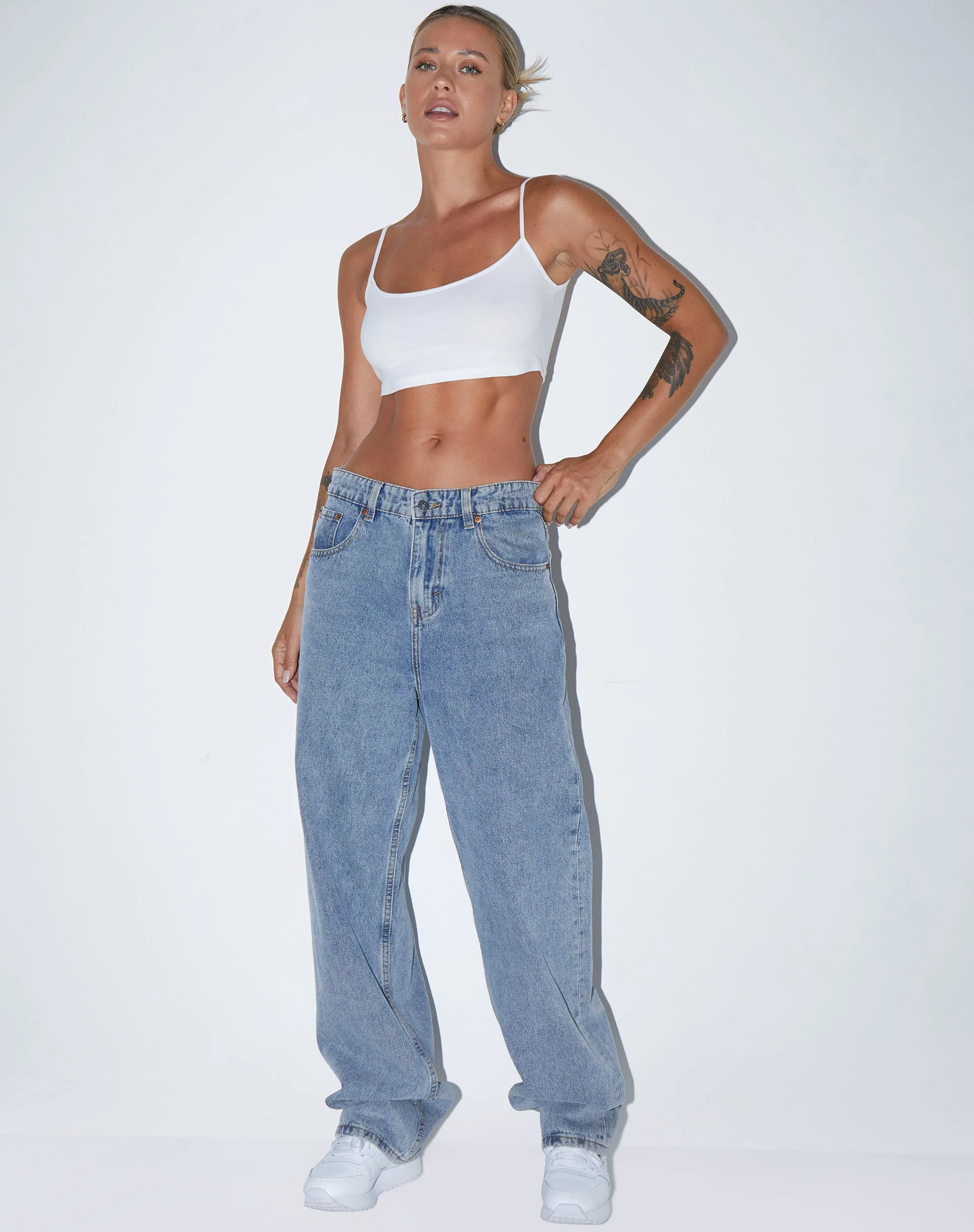 Keenan Crop Top in Lycra White - Image 5