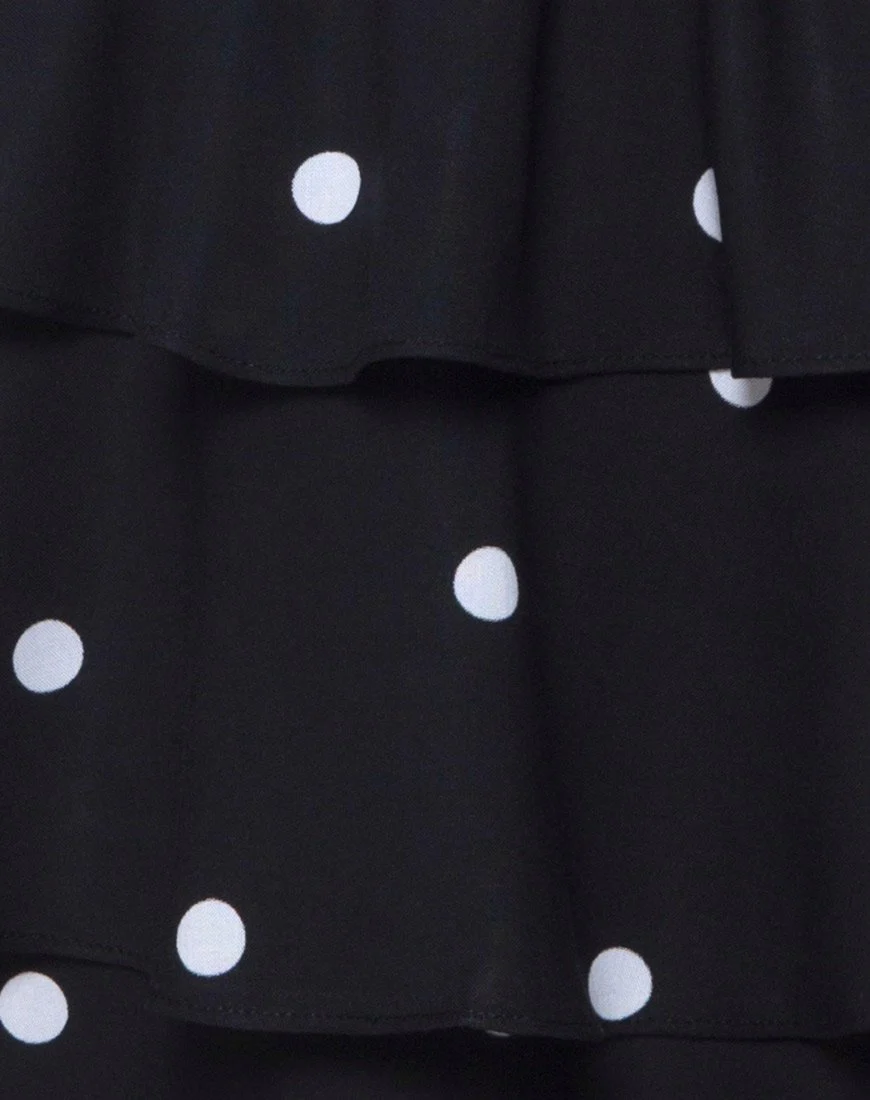 Kepsibelle Dress in Black and White Polkadot - Image 5