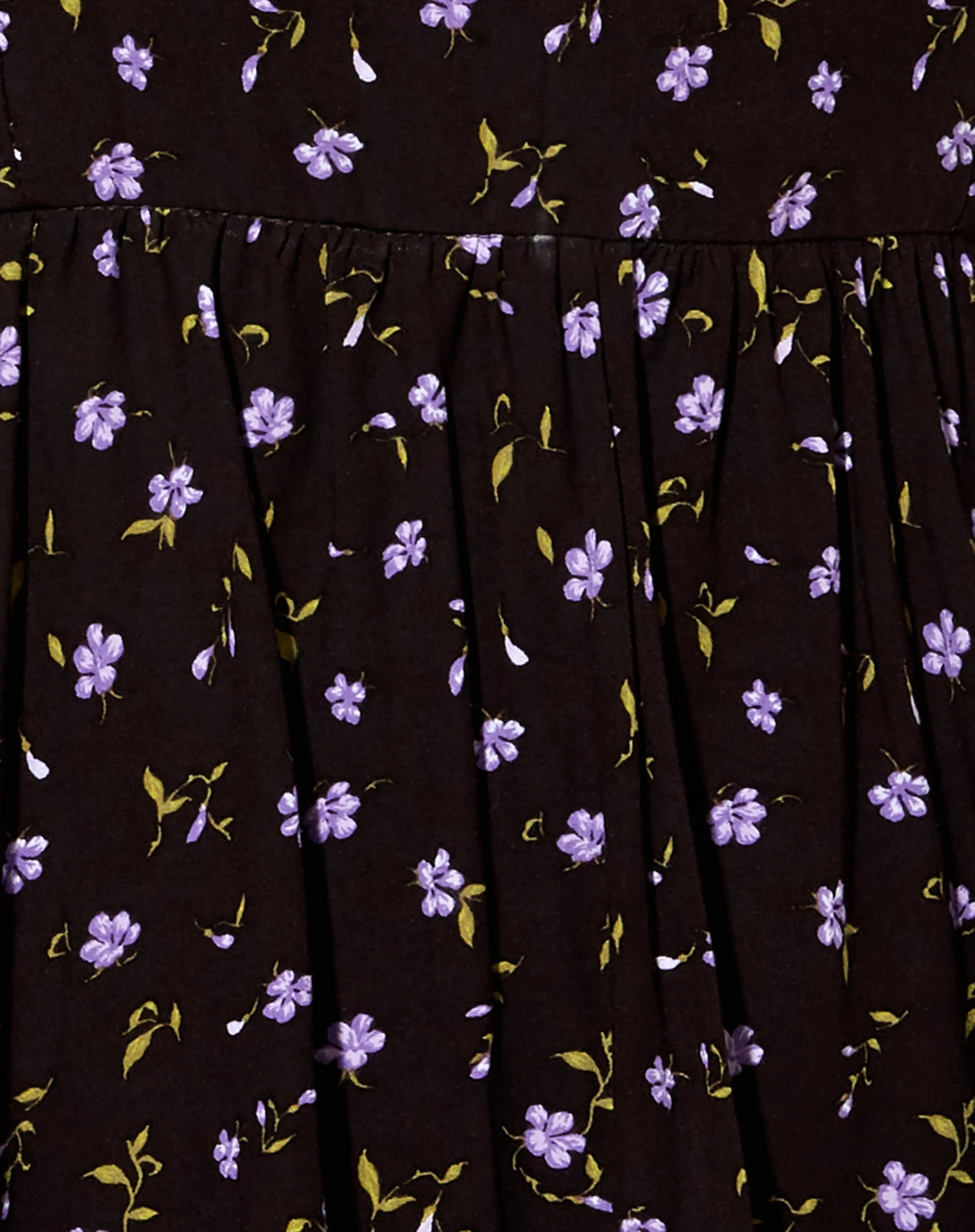 Kezie Skater Dress in Pretty Petal Coffee and Purple - Image 5