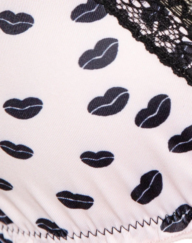 Kia Bra in Pink Micro Lips Black - Image 7
