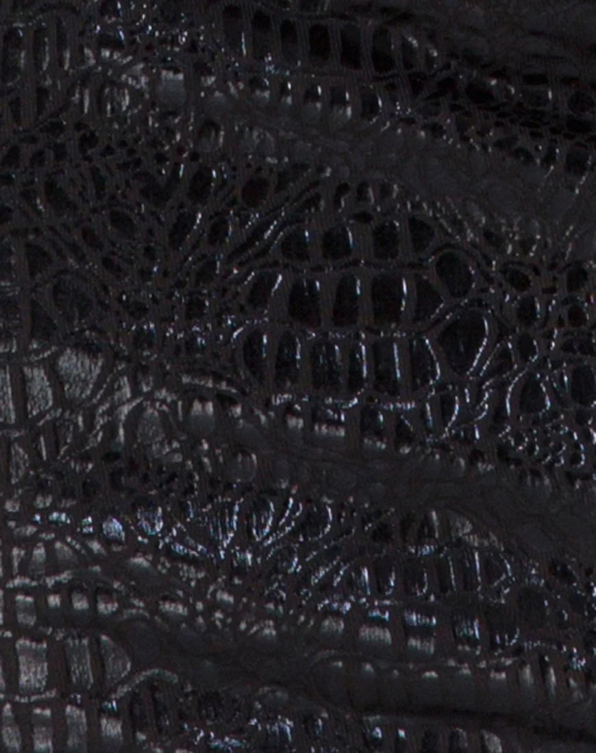 Kimmy Skirt in Snake Black - Image 5