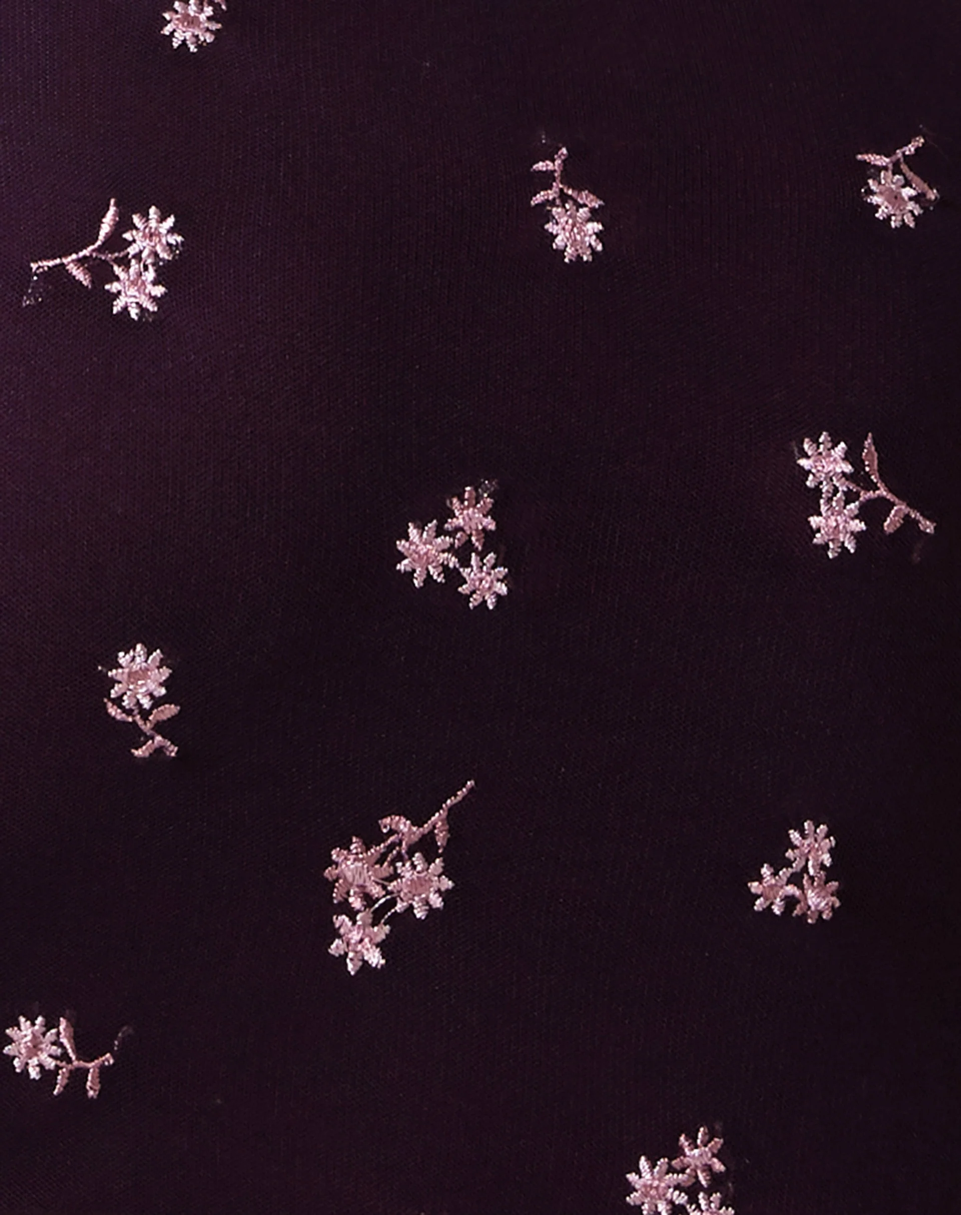 Kinnie Mini Skirt in Plum Daisy Embro - Image 7