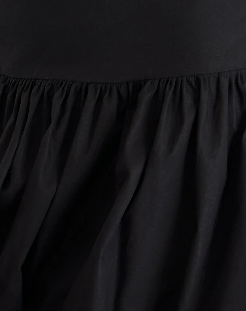 Kiyowo Puffball Mini Skirt in Black - Image 7