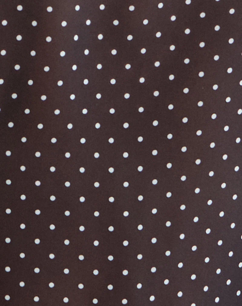 Kota Chiffon Blouse in Black with Micro Polka Print - Image 7