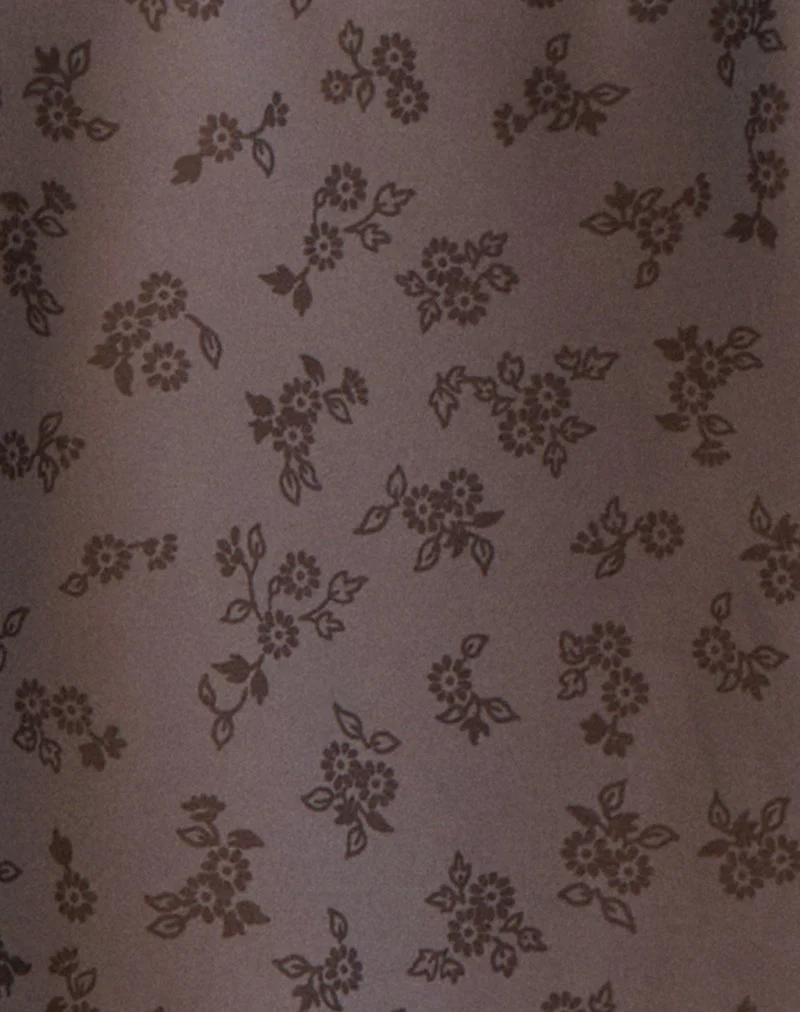 Kota Chiffon Blouse in Minimal Flower Dark Grey - Image 6