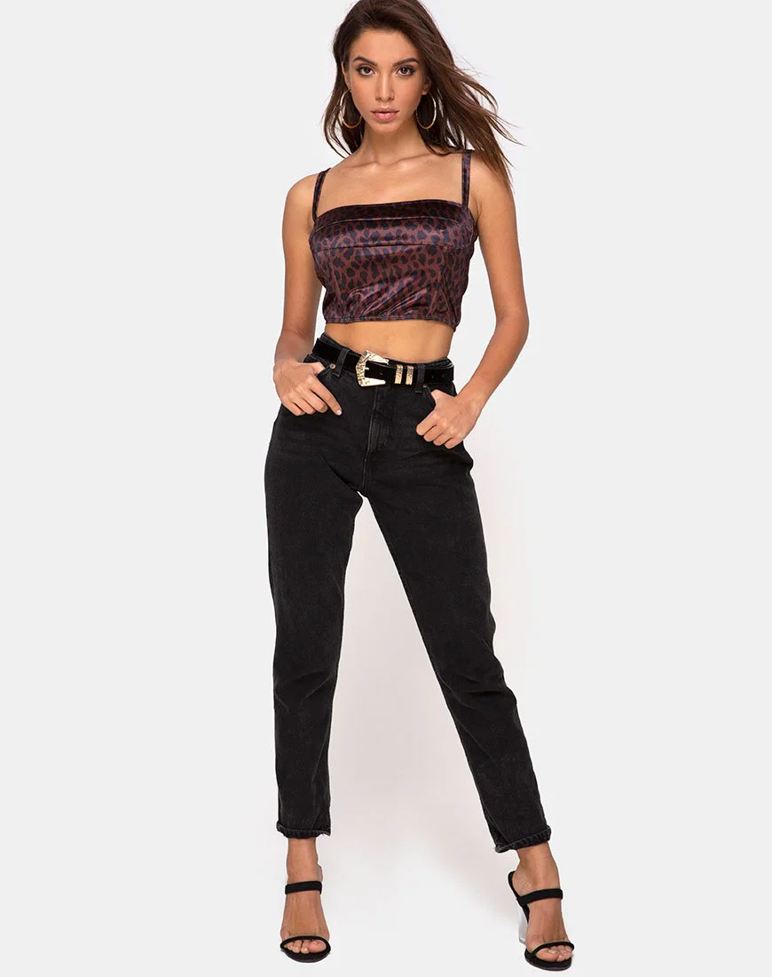 Kyenette Crop Top in Coco Animal - Image 3