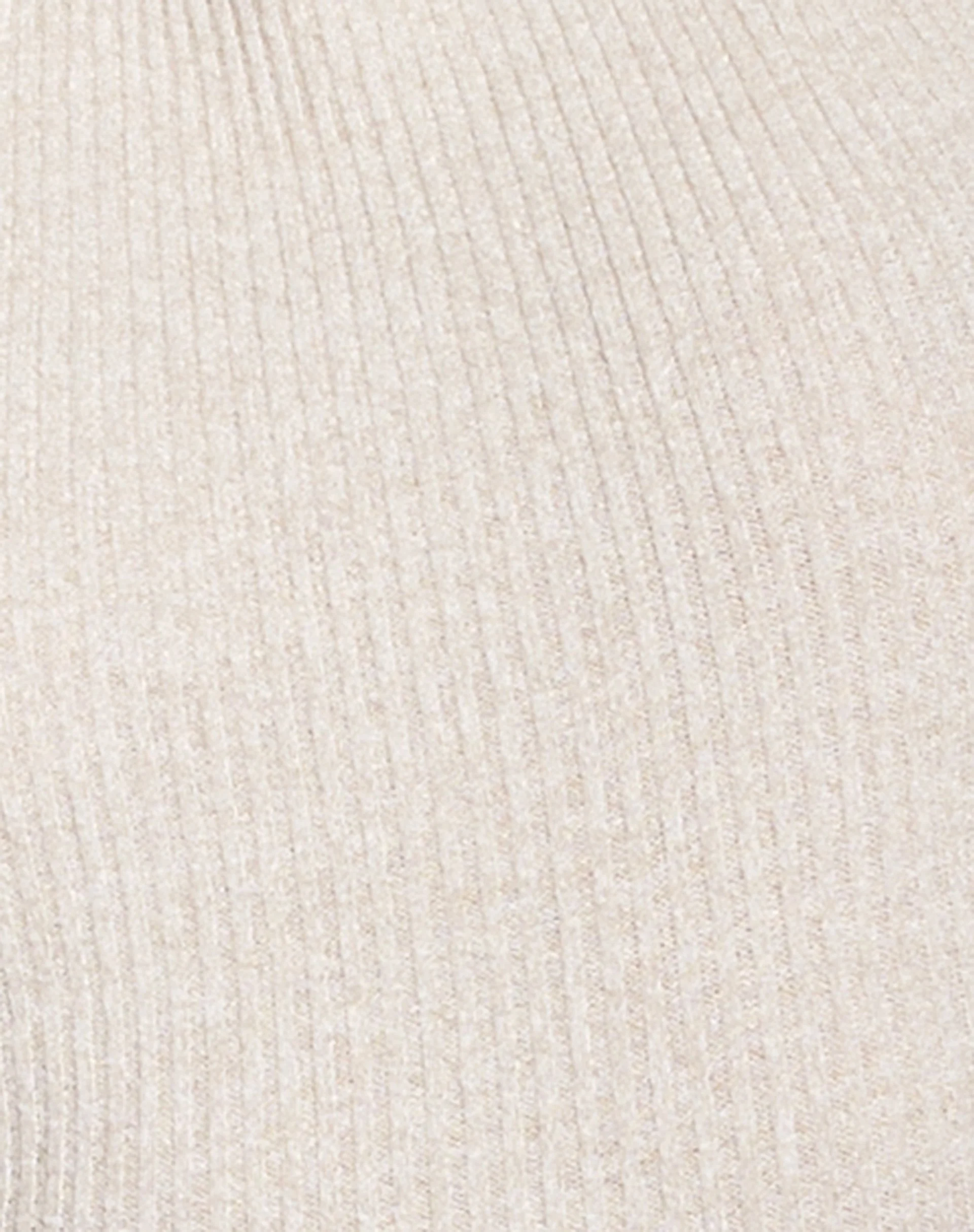 Lacy Crop Top in Rib Oatmeal - Image 7