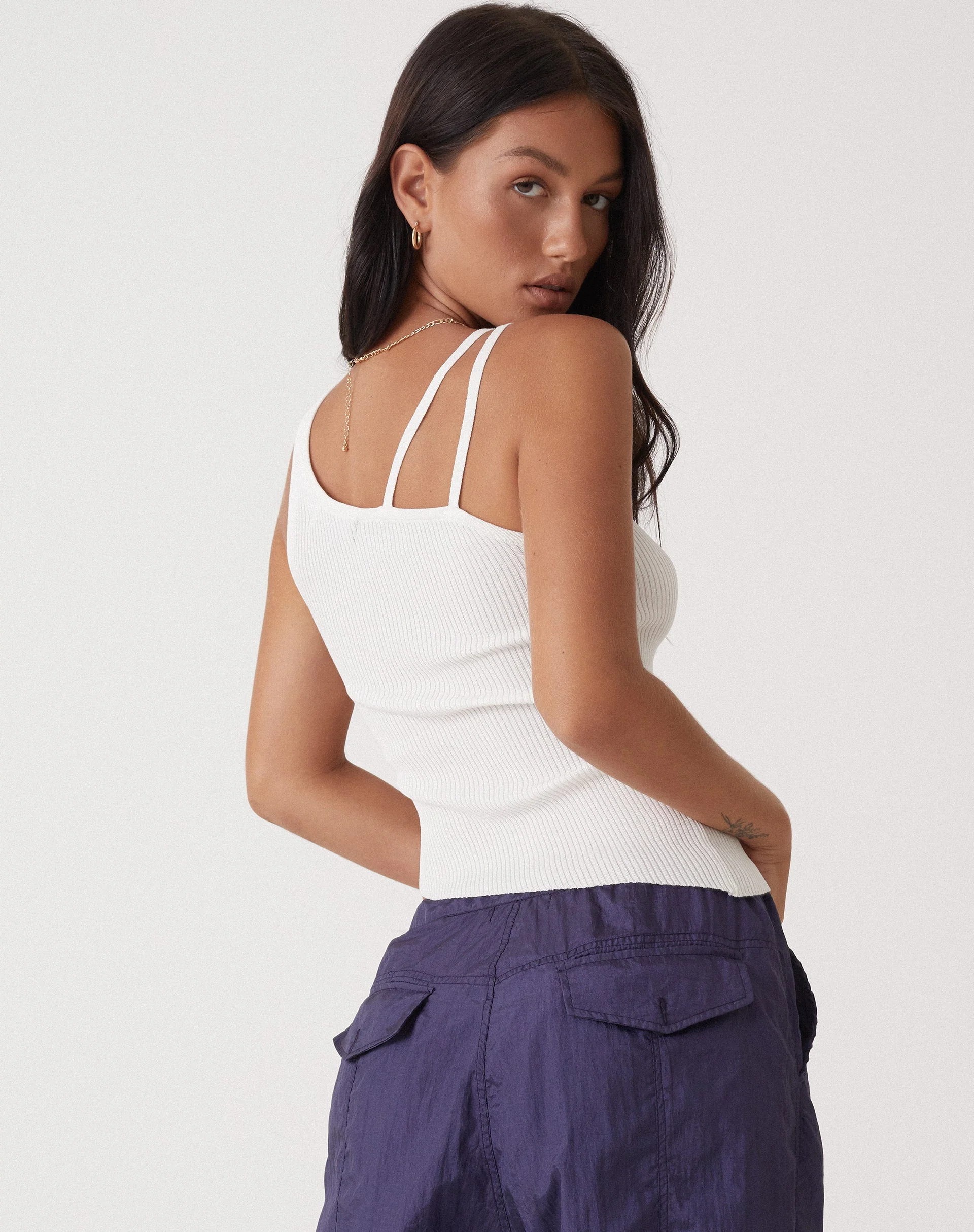 MOTEL X OLIVIA NEILL Lanica Top in Rib Star White - Image 4