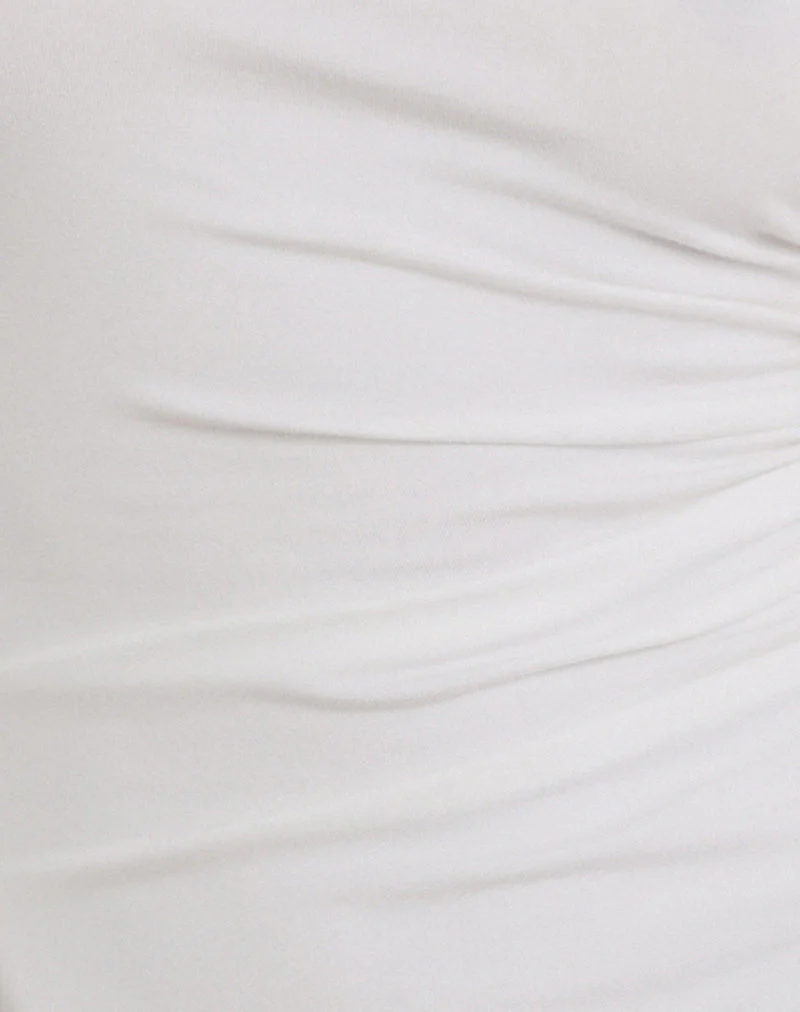 Lasya Long Sleeve Top in Rayon Ivory - Image 7