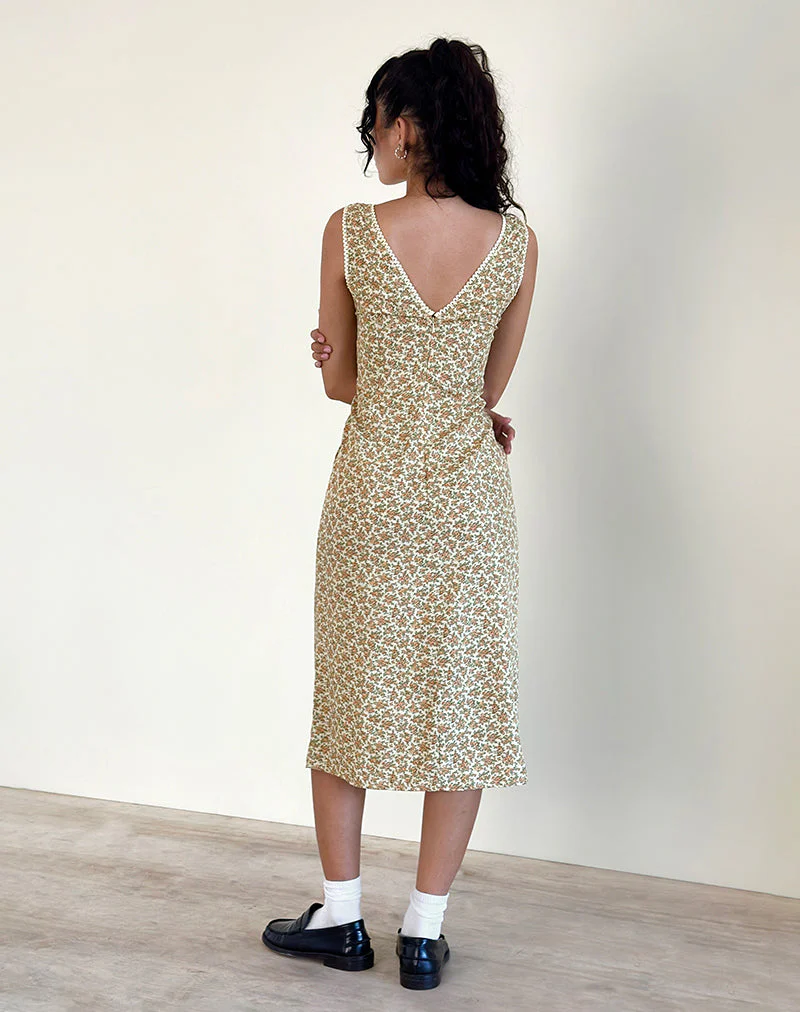 Lavisha Midi Dress in Washed Ditsy - Image 4
