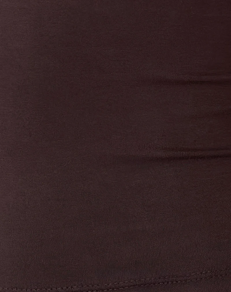 Leisle Frill Top in Bitter Chocolate - Image 7