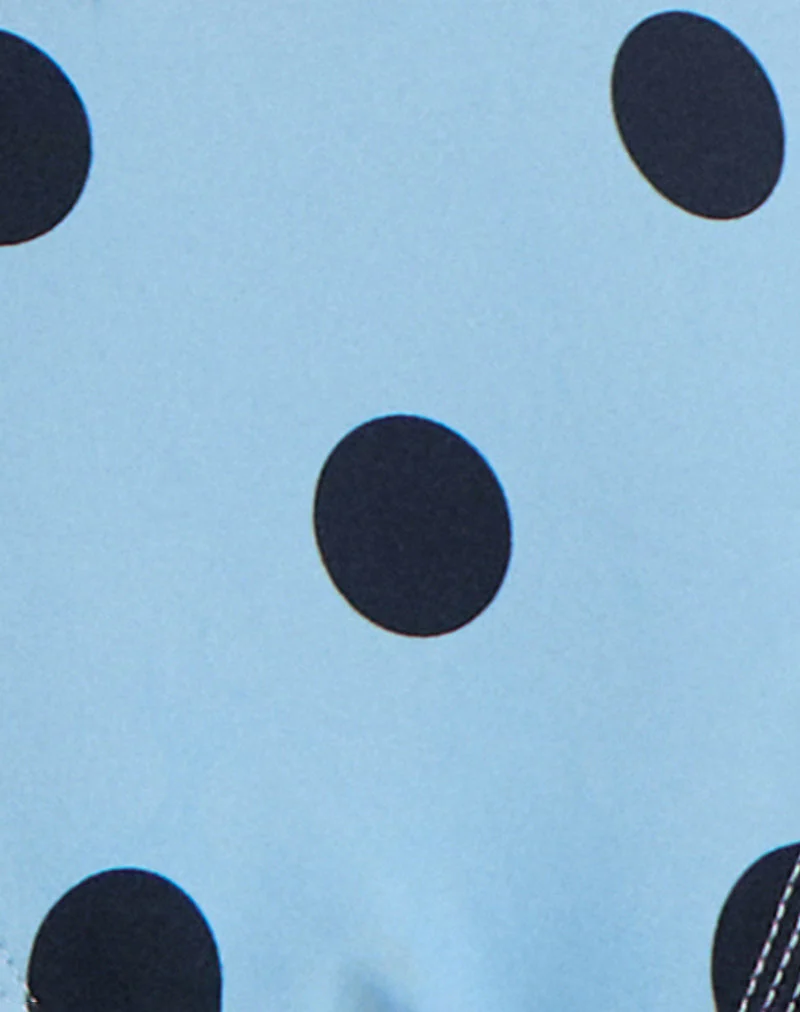 Lentra Bikini Bottom in Blue with Polka Space Black - Image 6