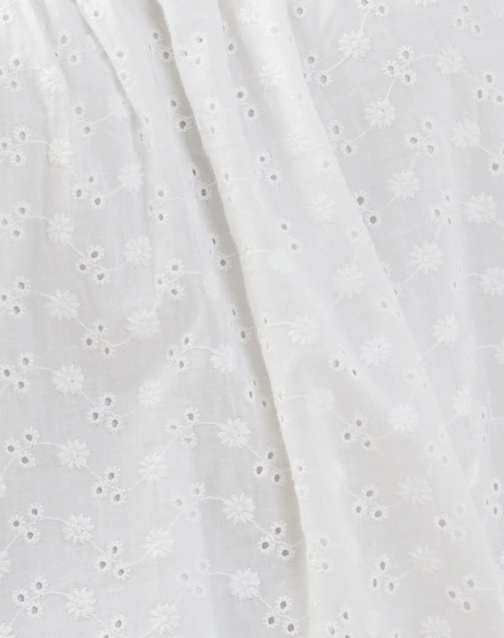 Leyona Broderie Mini Dress in White - Image 7