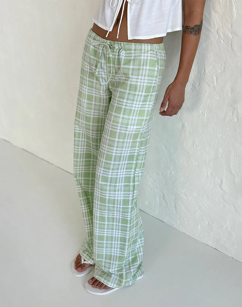 Lirura Trouser in Table Cloth Neo Mint - Image 3