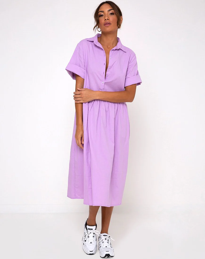 Lista Midi Dress in Lilac - Image 3