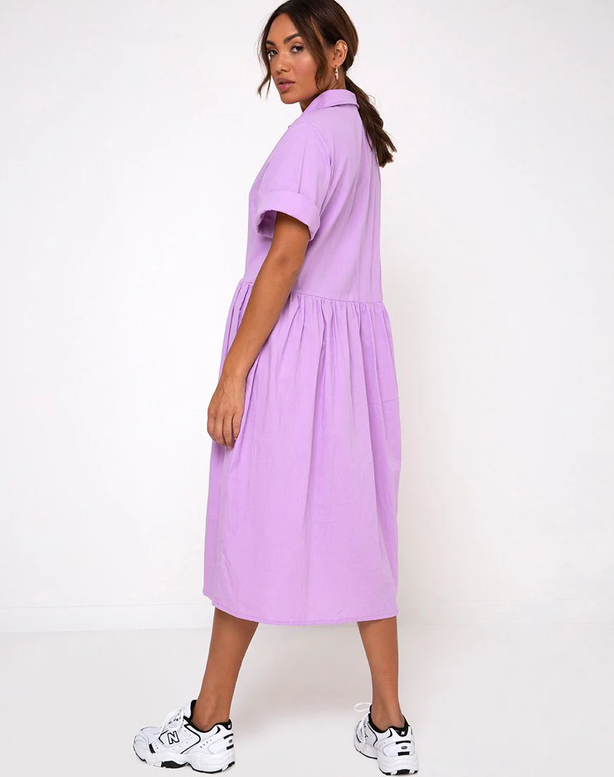 Lista Midi Dress in Lilac - Image 4