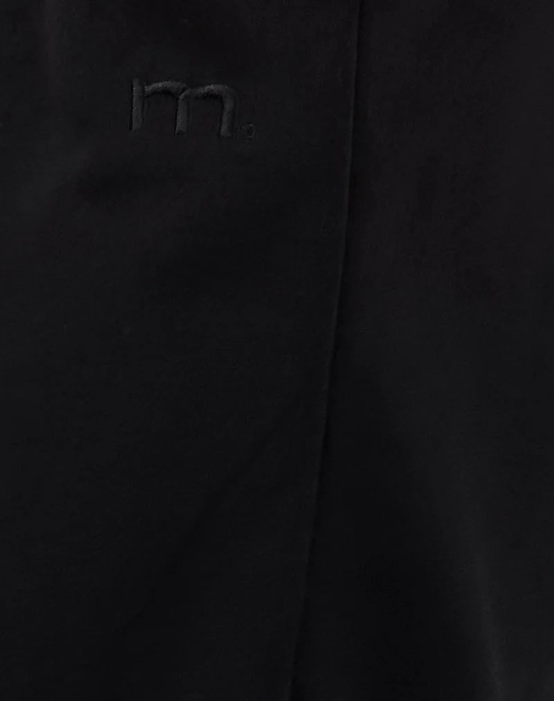 Loose Jogger in Black with 'M' Embroidery - Image 6