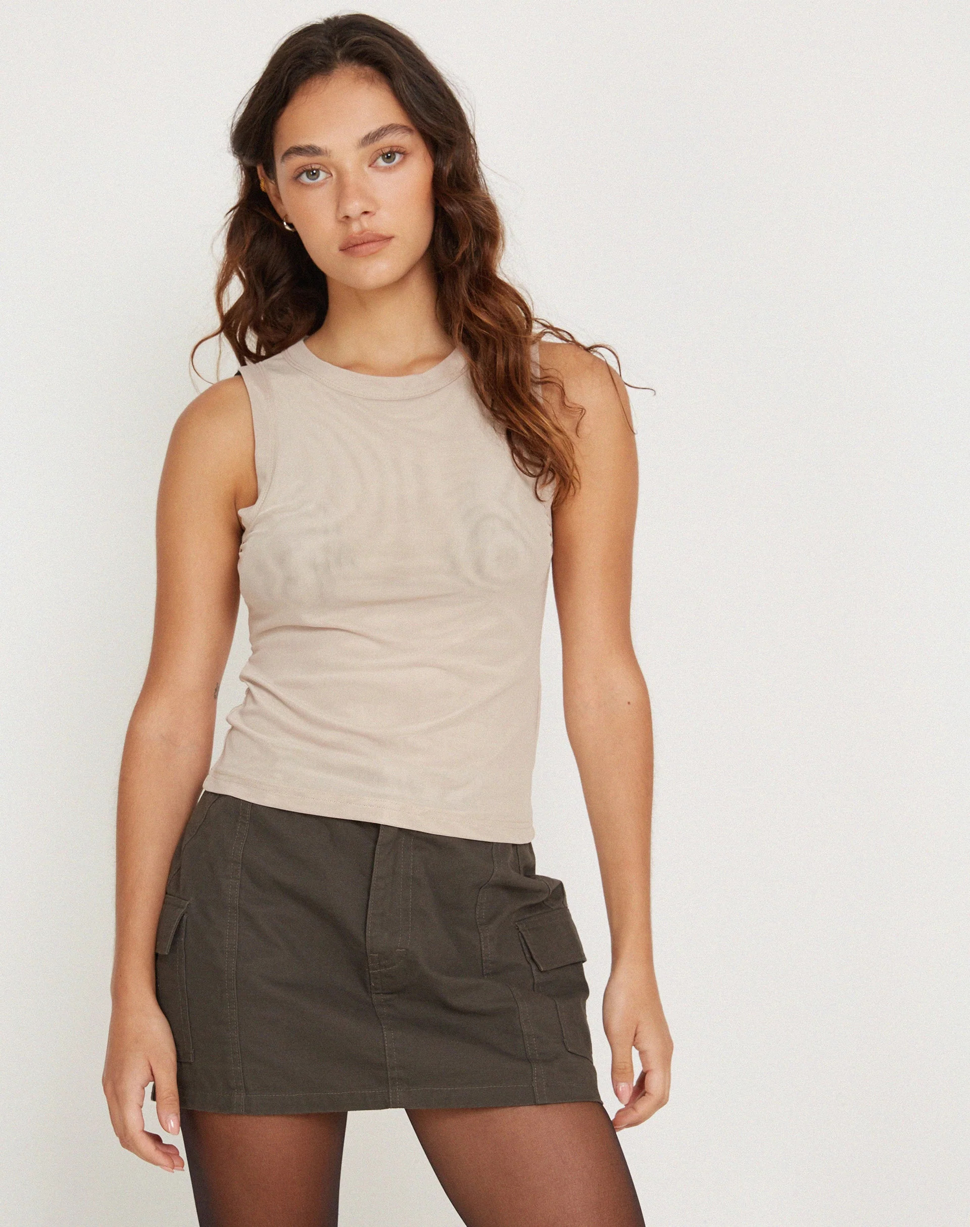 Lorde Vest Top in Mesh Neutral - Image 5