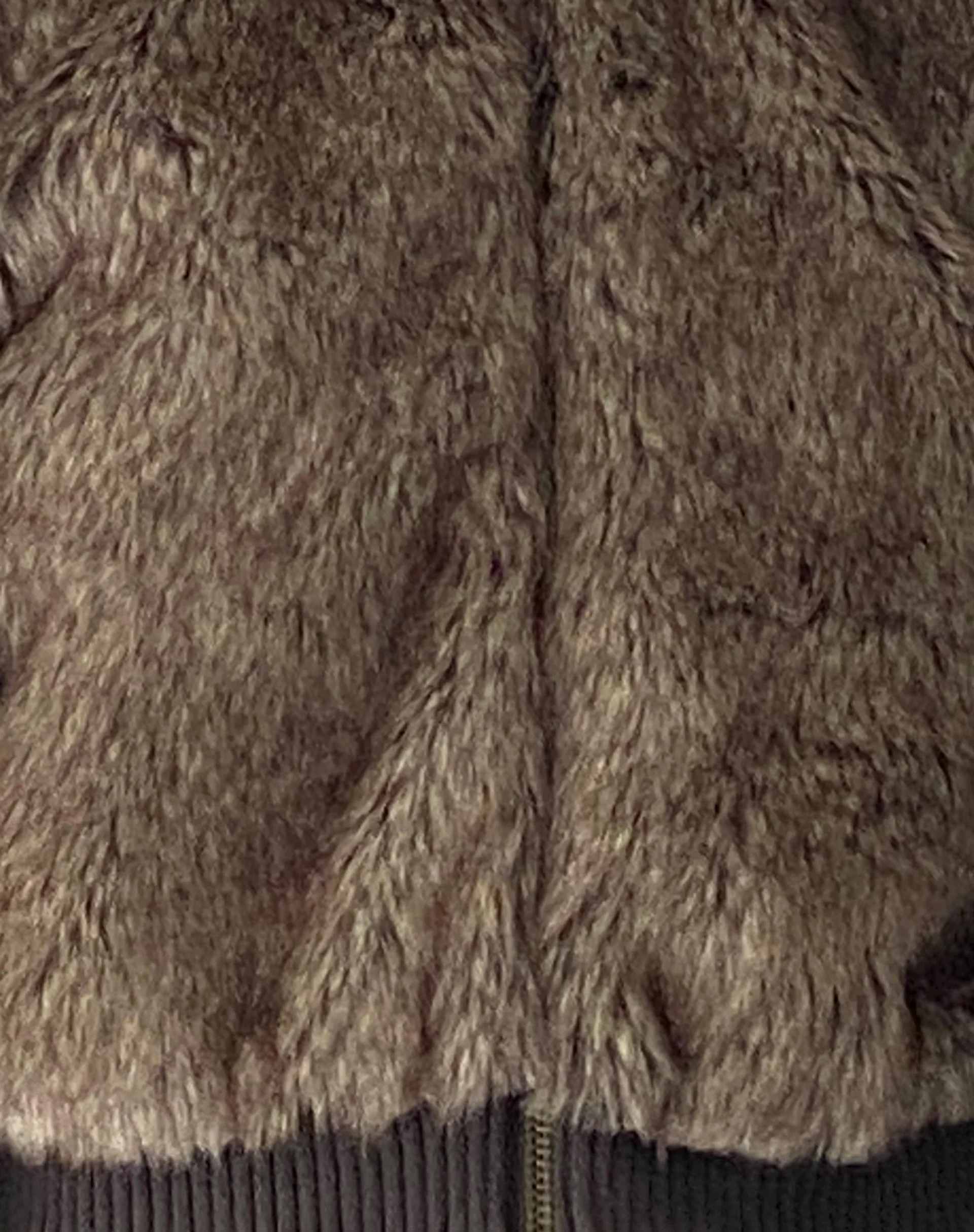 Lovina Jacket in Brown Faux Fur - Image 7