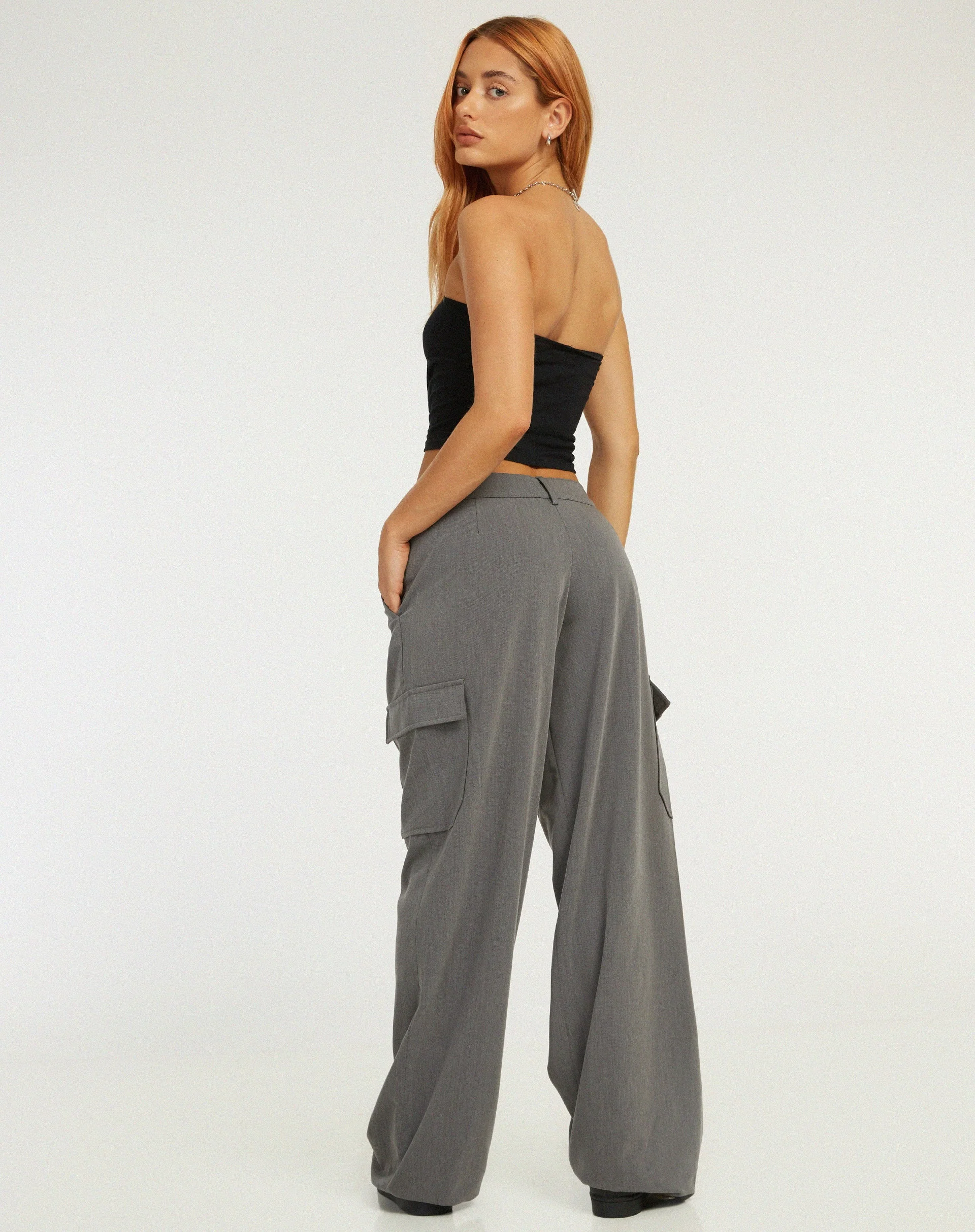 Low Rise Abba Cargo in Charcoal - Image 5