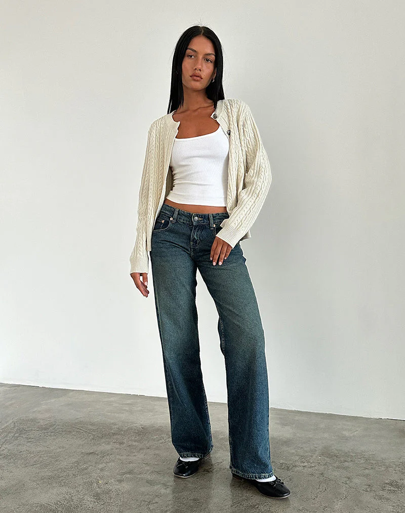 Low Rise Parallel Jeans in Bright Blue - Image 3