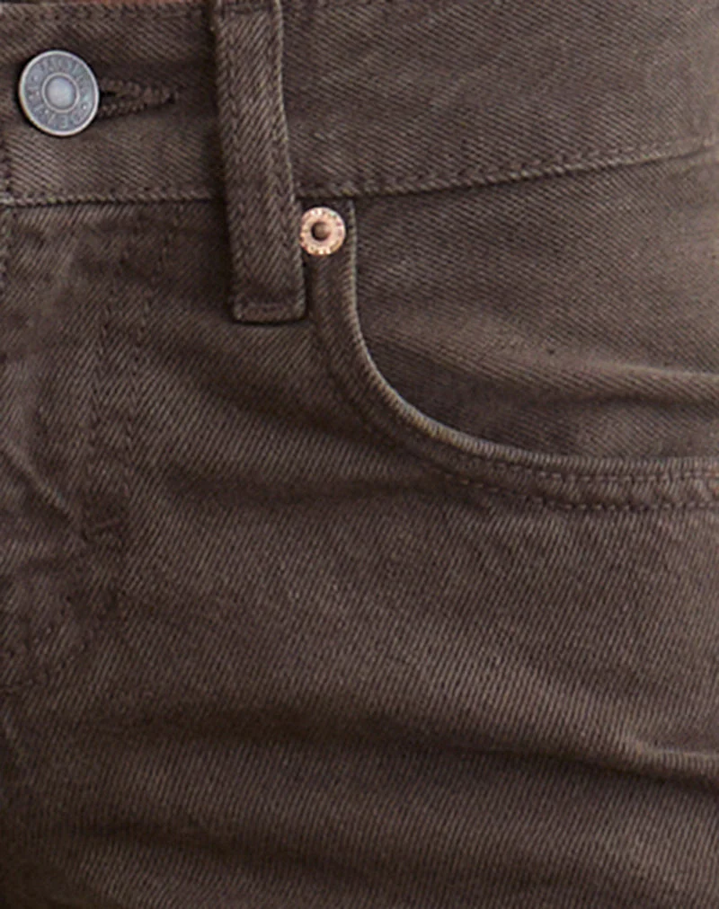 Low Rise Parallel Jeans in Dark Chocolate - Image 8