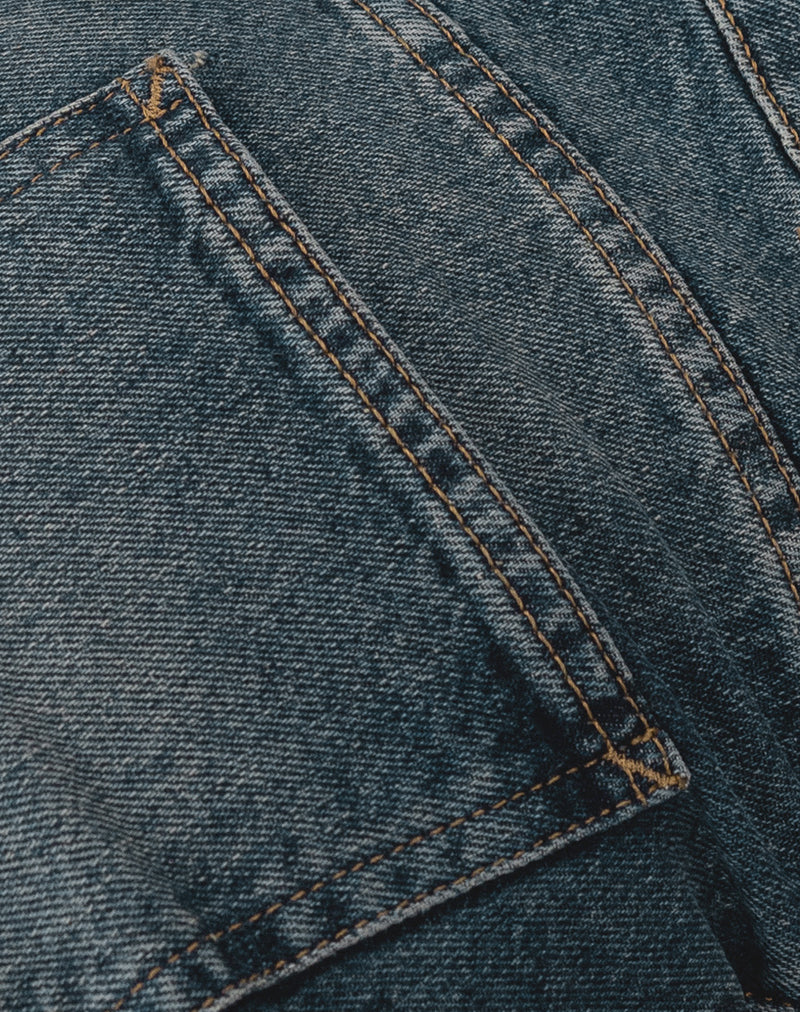 Low Rise Parallel Jeans in Steel Blue - Image 7