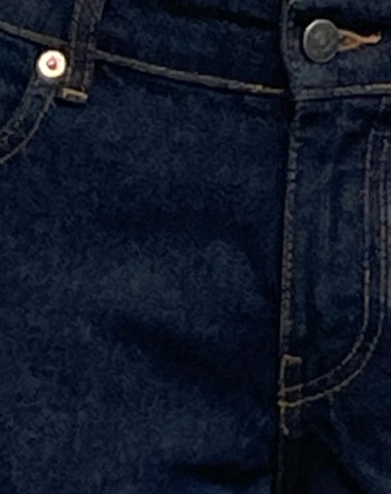 Rigid Low Rise Flare Jeans In Indigo - Image 8