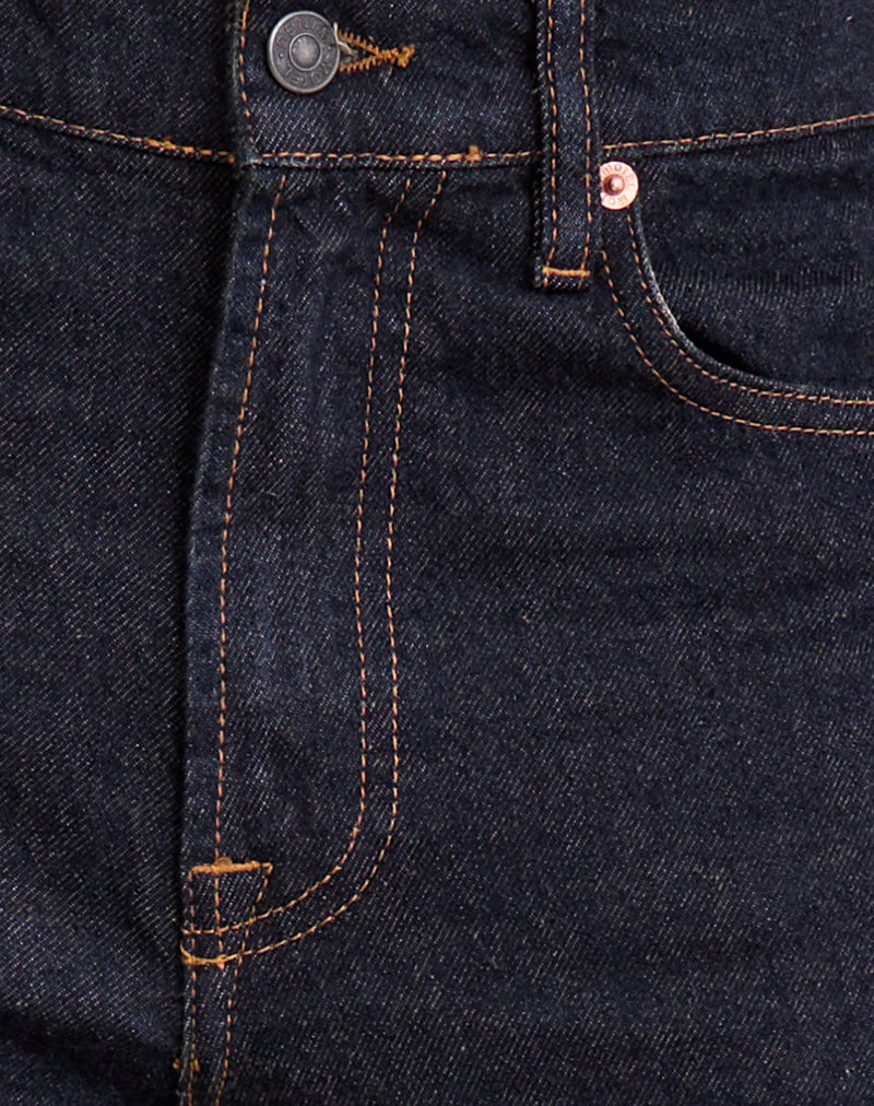 Low Slung Slim Parallel Jeans in Indigo - Image 6