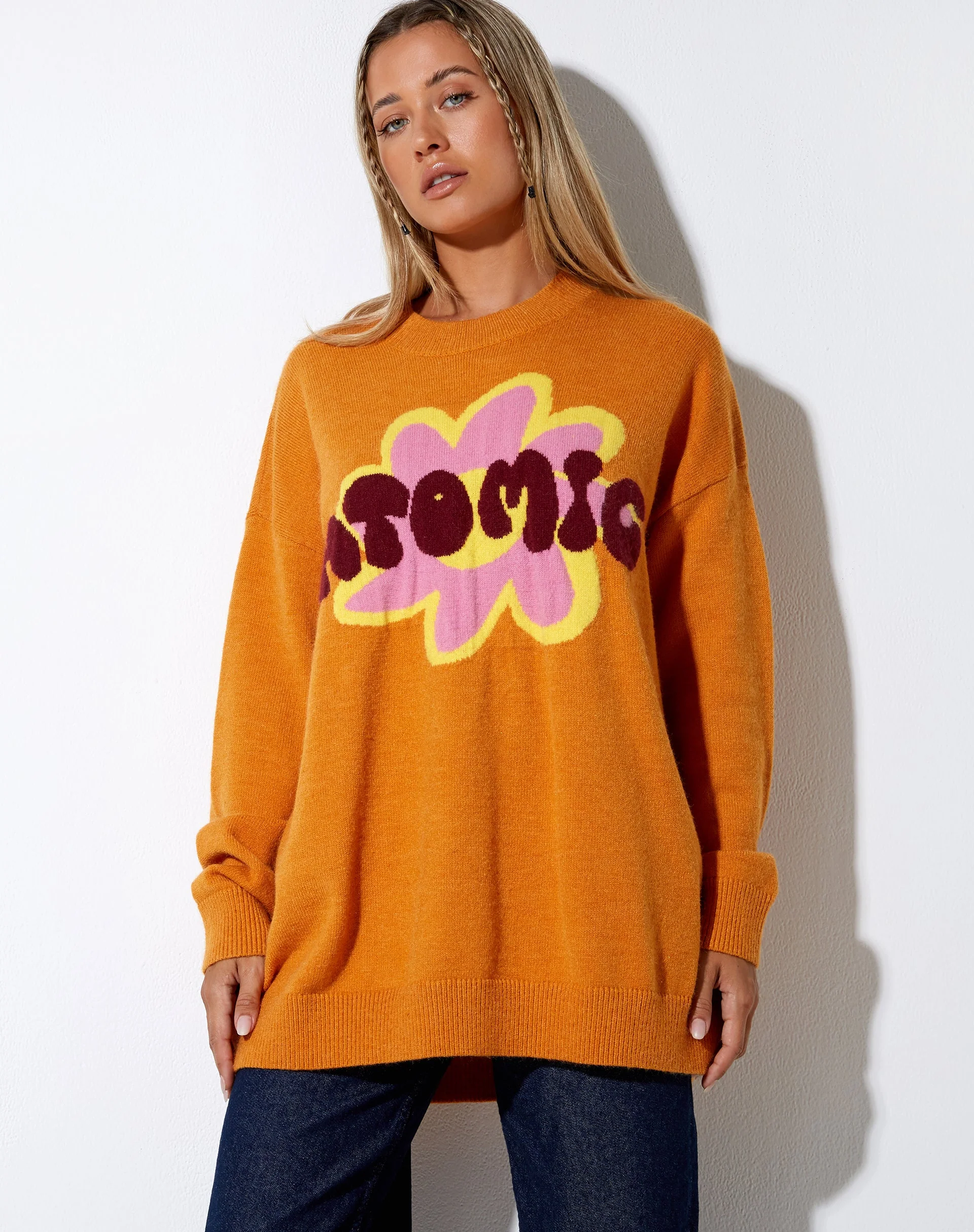 Lulees Jumper in Orange Atomic - Image 3