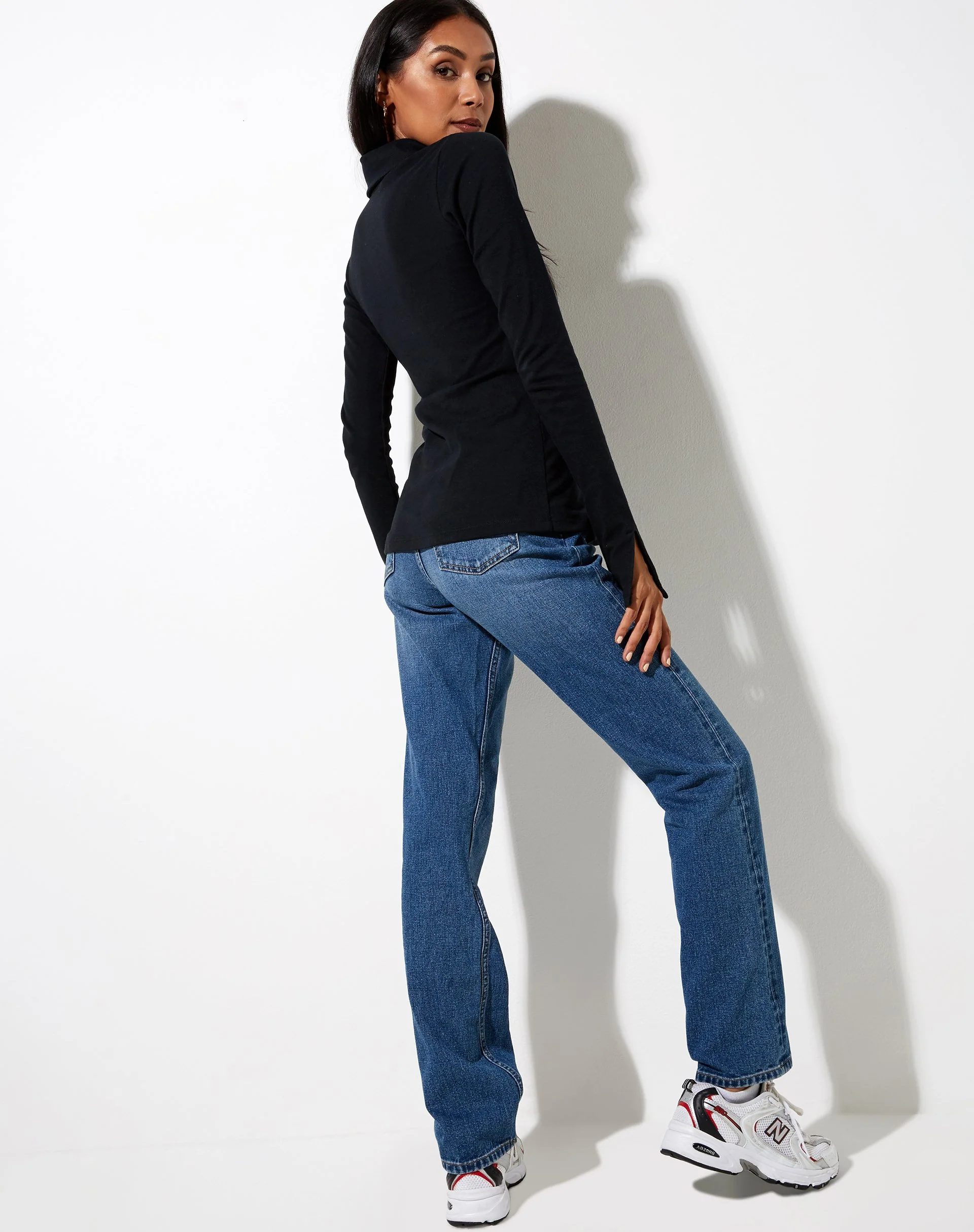 Lumia Cardi in Rib Black - Image 4