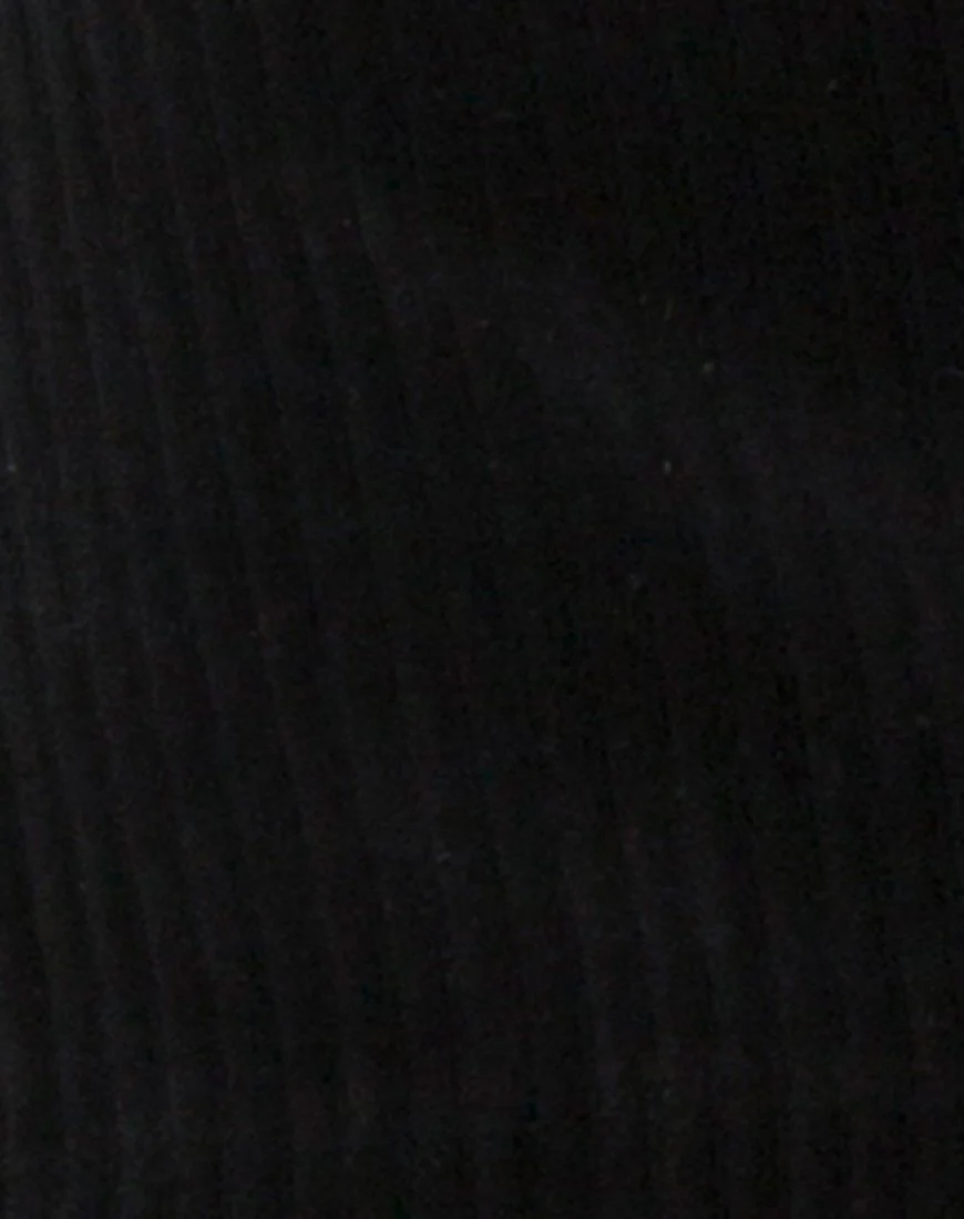 Luste Bodycon Dress in Rib Black - Image 5