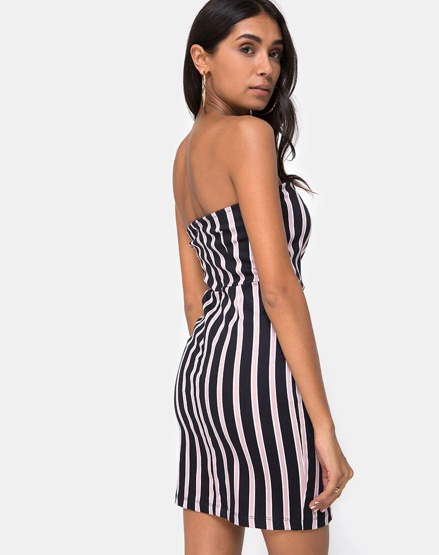 Luveries Dress in Formal Stripe - Image 2