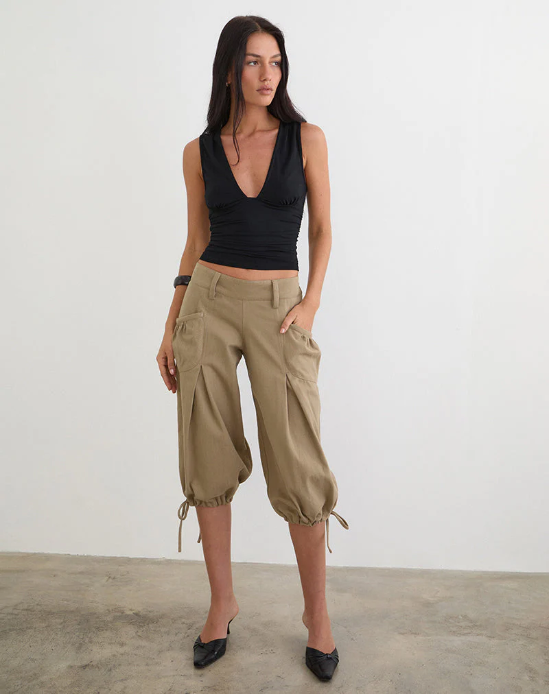 Lycia Plunge Top in Black - Image 3
