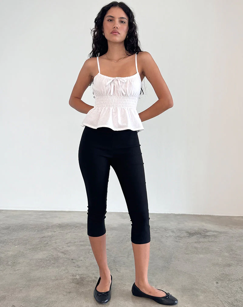 Lyncia Tie Front Cami Top in Off White - Image 6