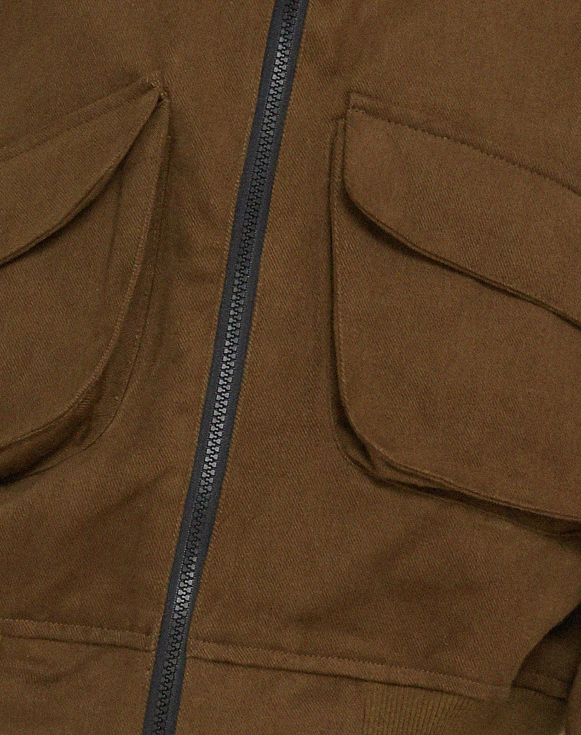 MA2 Jacket in Twill Suede Khaki - Image 6