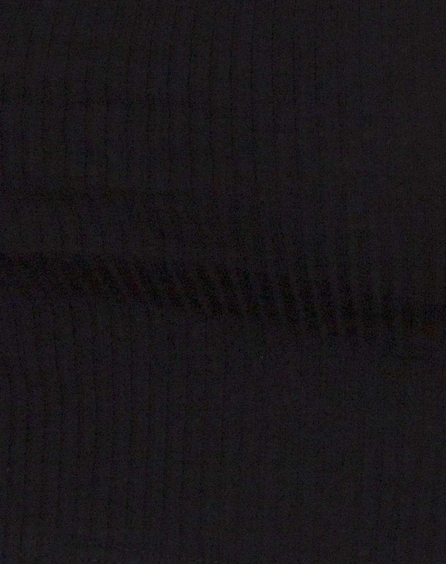 Maby Crop Top Rib Black - Image 5