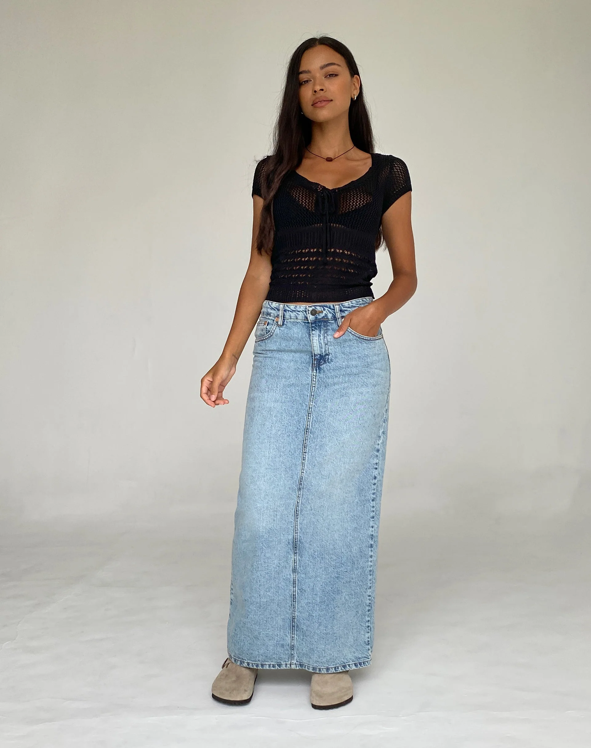 Maika Knitted Top in Black - Image 3