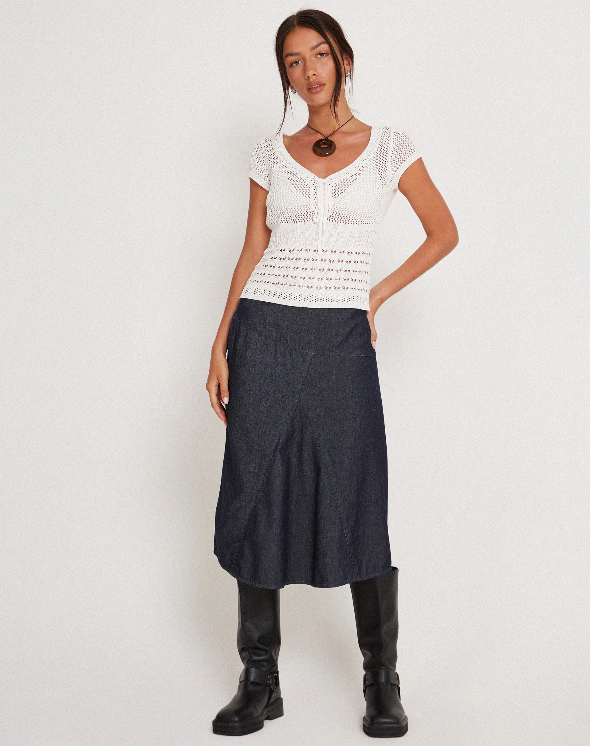 Maika Knitted Top in Marshmallow - Image 6