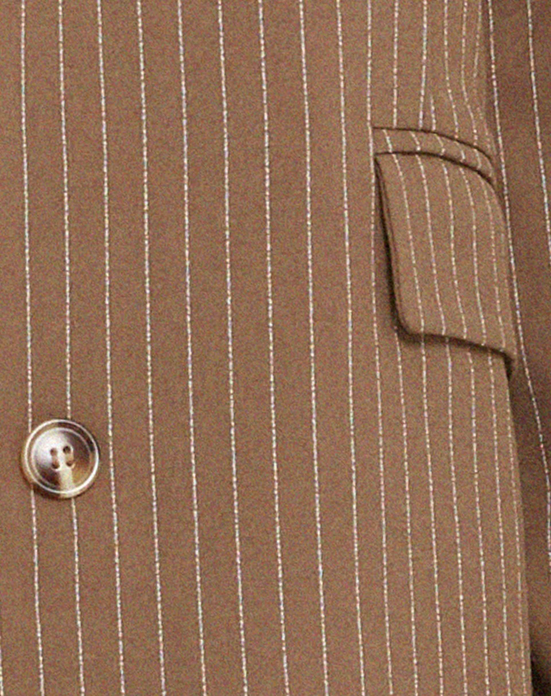 Maiwa Blazer in Pinstripe Brown - Image 7