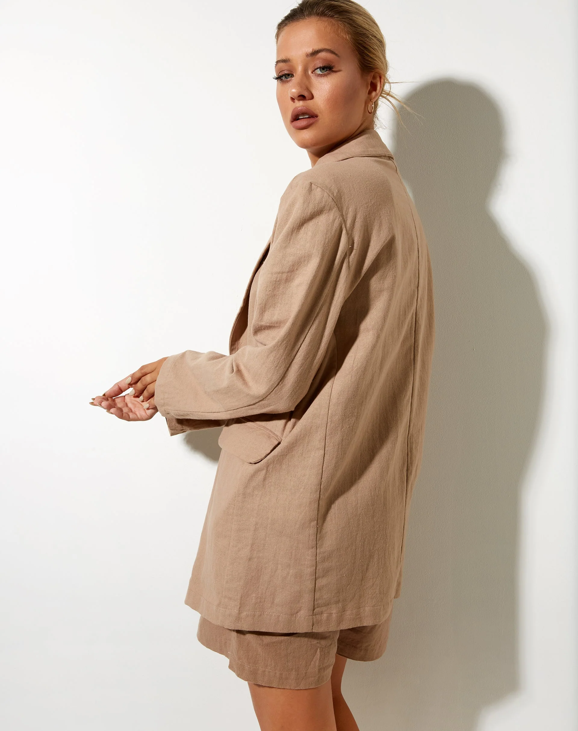 Maiwa Blazer in Rami Biscuit - Image 2