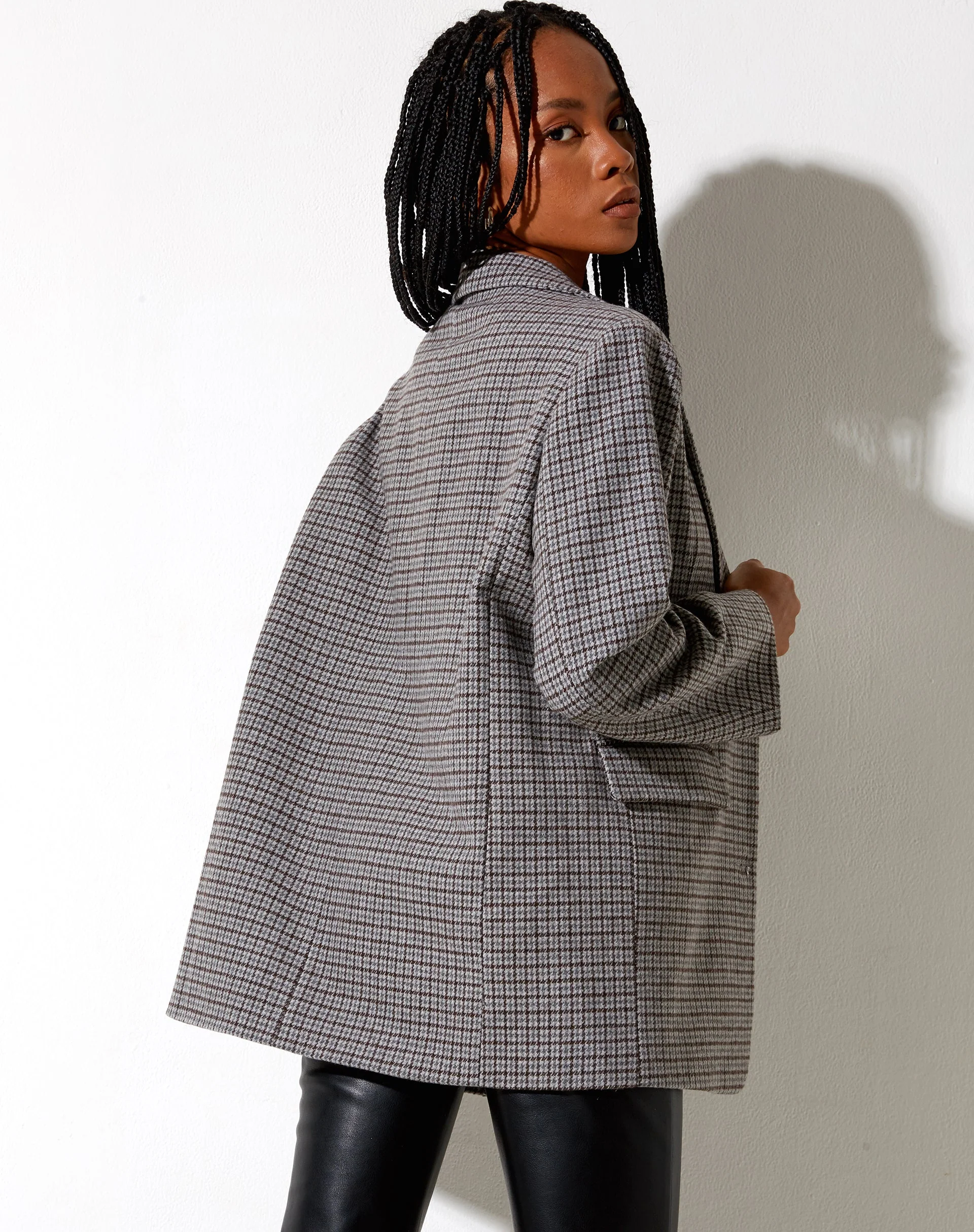 Maiwa Blazer in Wool Grey and Black - Image 2