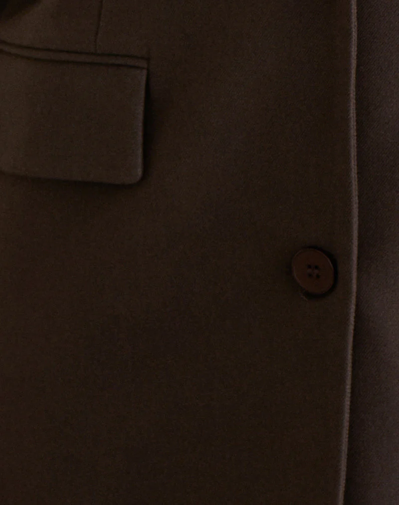 Maiwa Textured Tailoring Blazer in Brown - Image 6