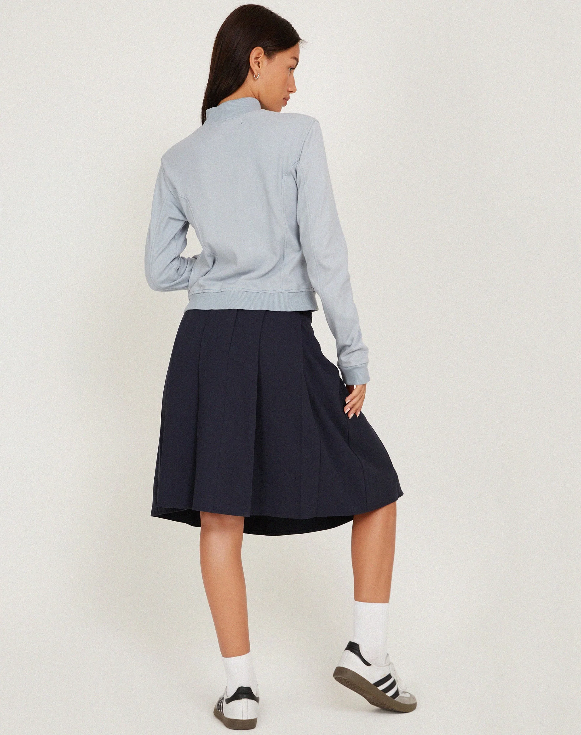 Makari Jersey Zip Up Jacket in Grey Dawn - Image 6