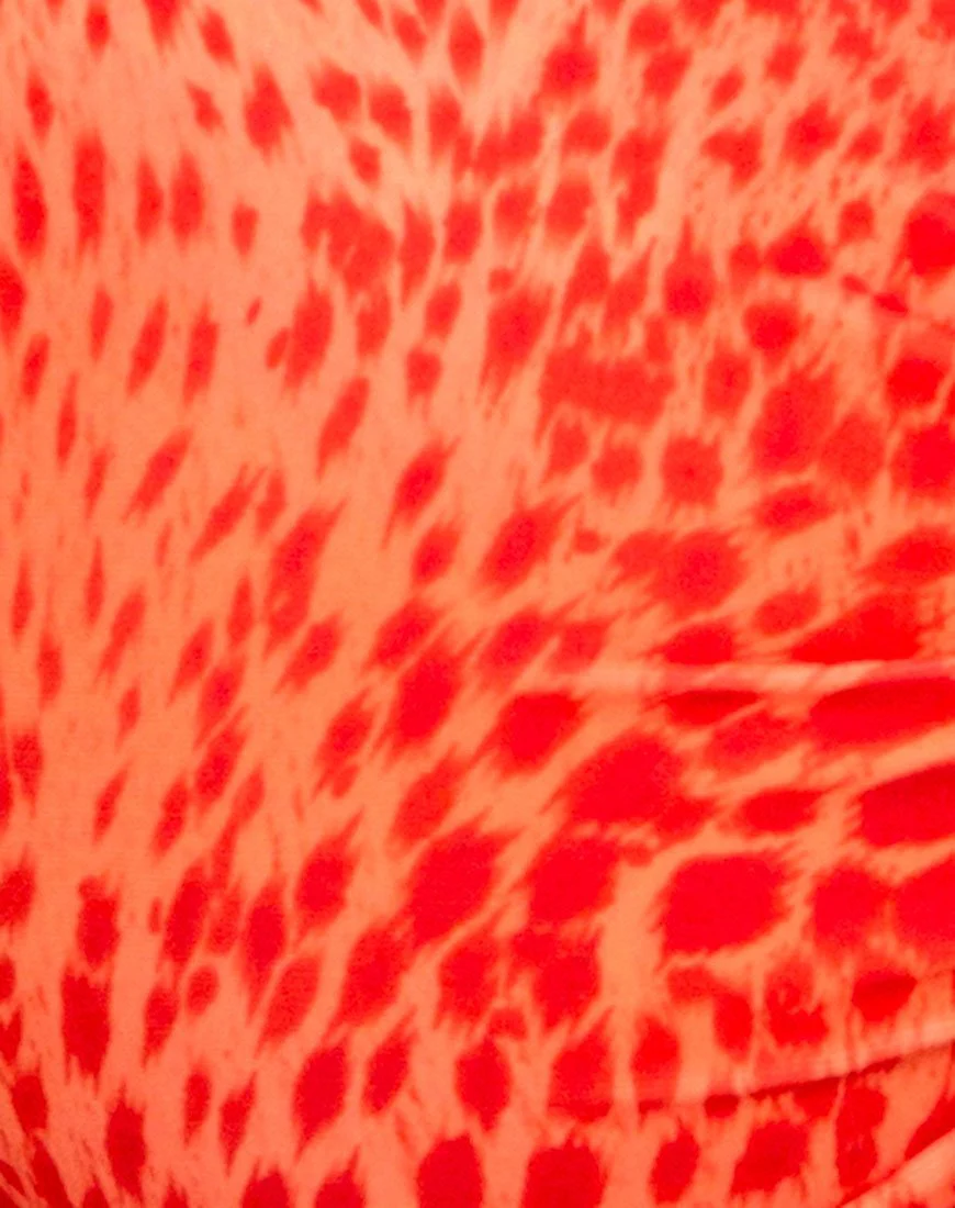 Makida Bottom Bikini in Sand Leopard Orange - Image 5