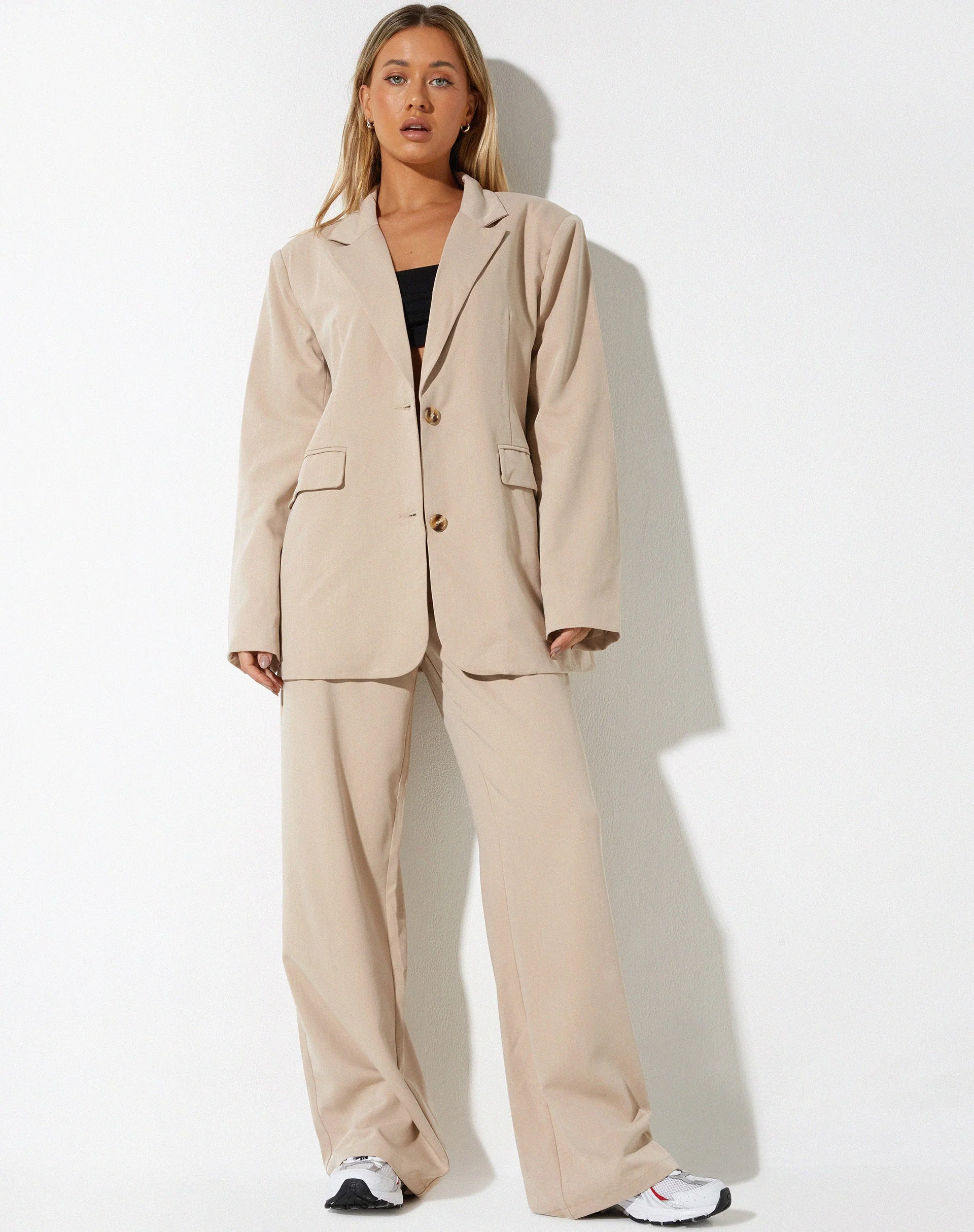 Malva Blazer in Soft Tailoring Beige - Image 3