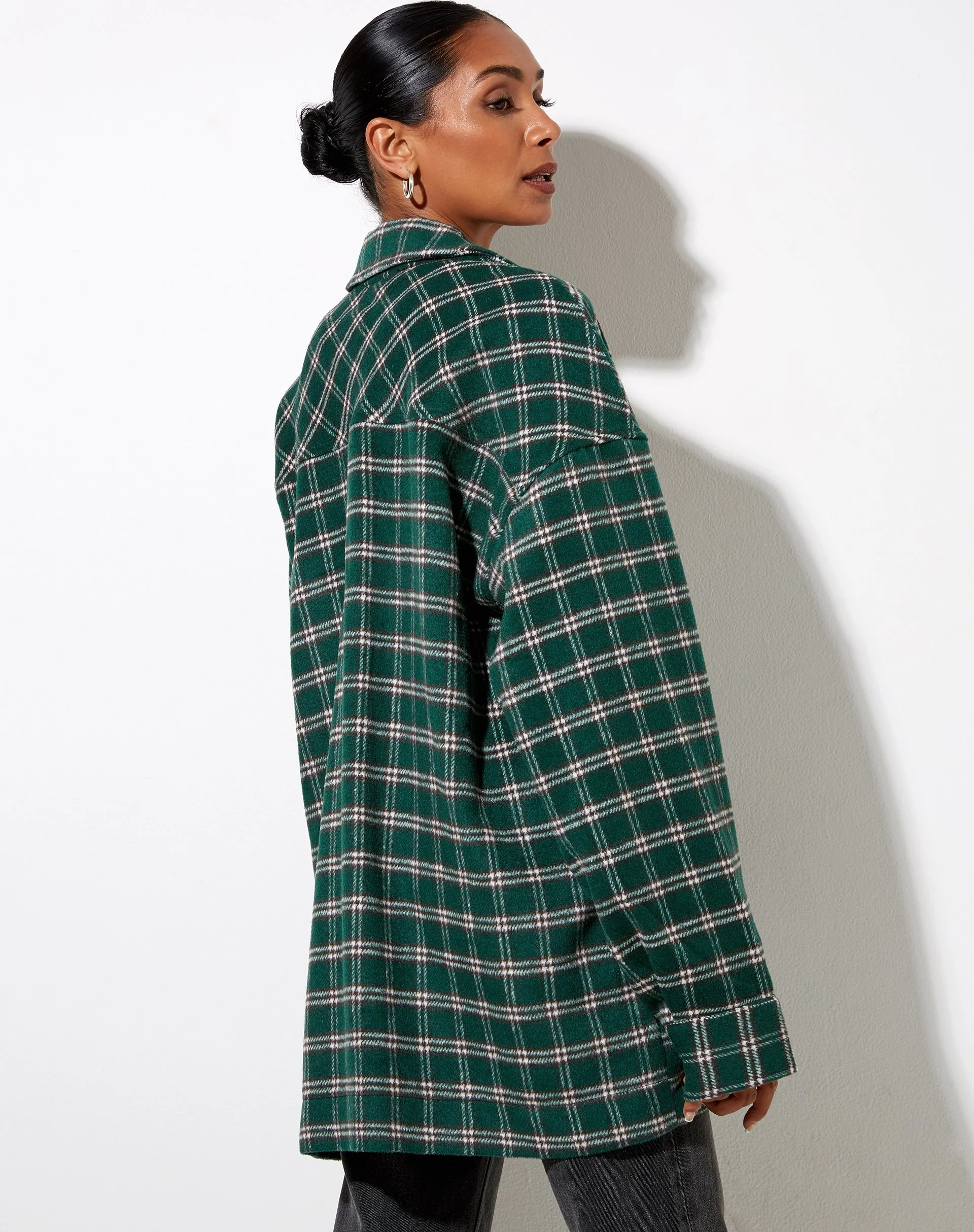 Marcel Shirt in Check Black and Green - Image 2