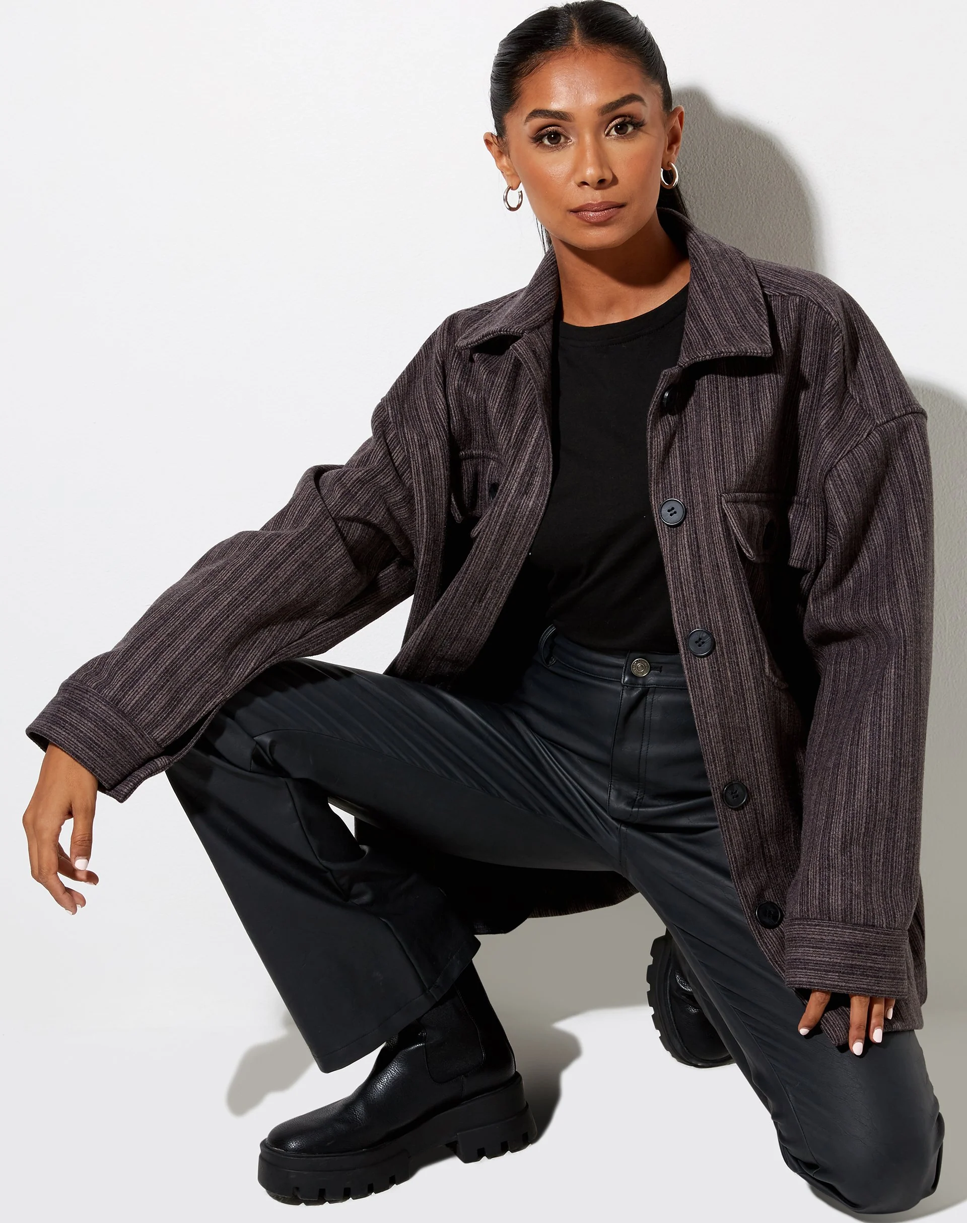 Marcel Shirt in Stripe Black and Grey - Image 4