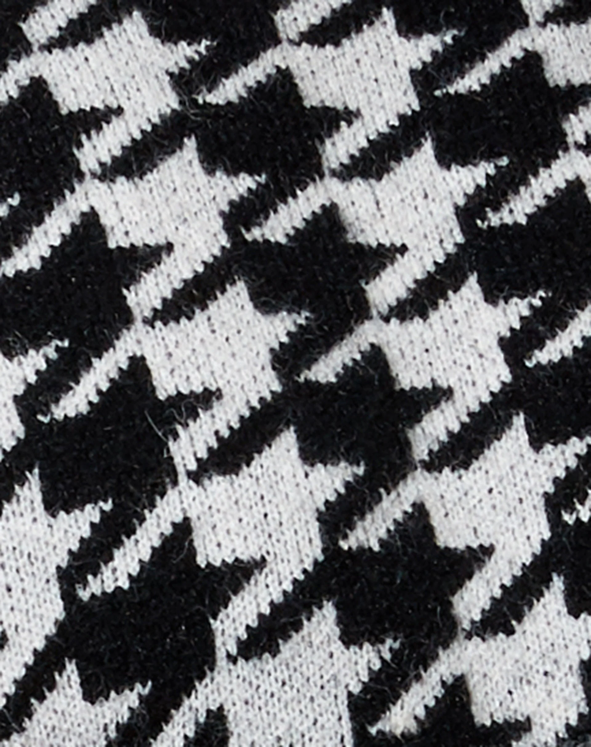 Margo Jumper in Knit Houndstooth Black and Ivory - Image 5